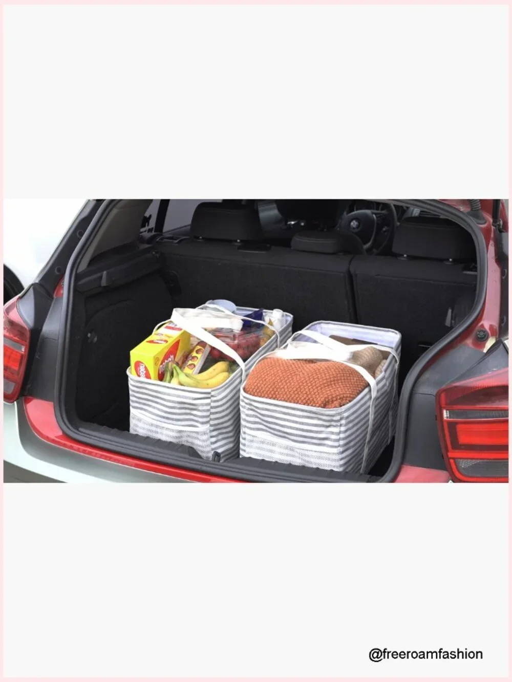 Extra Large Tote Bag, Reusable Grocery Bags with Wire Frame, Standing Foldable